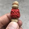 Натуральный фиолетовый и золотой песочный лев с бусами Xing Yue Bodhi Abacus, киноварные бусины Будды, ручная веревка