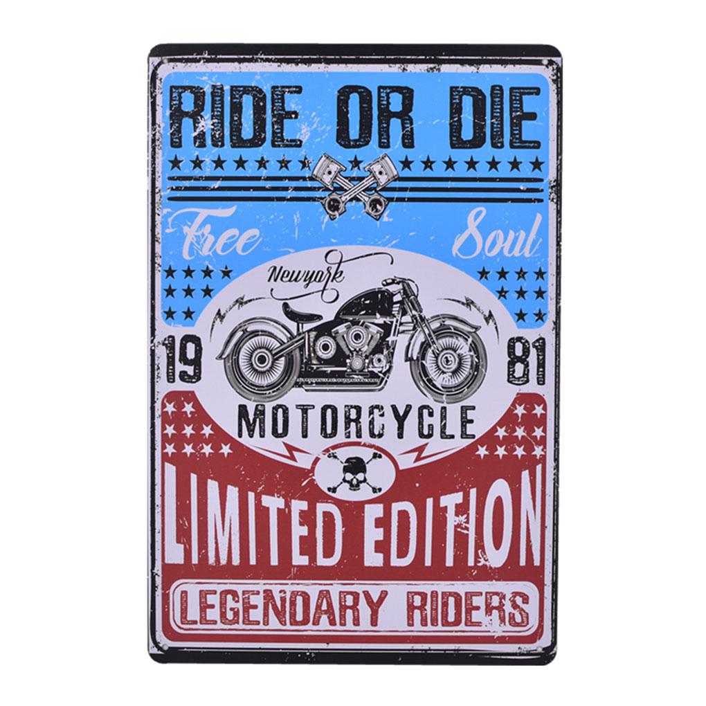 Vintage Retro Iron Wall Decors Car Motorcycle Poster Sign Plaque Home Livingroom Bedroom Decorations
