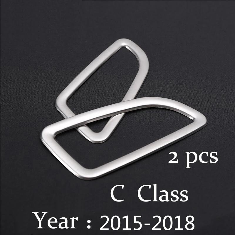 Для Mercedes Benz C-Class W205 2015-21 Автостайлинг Рамка вентиляционного отверстия кондиционера на приборной панели Автомобильные наклейки-аксессуары