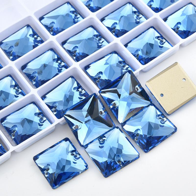 Blinginbox Стразы Квадратные Пришивные Стразы Кристальные Камни Кристальные Стразы Бусины для Костюма на Выступление