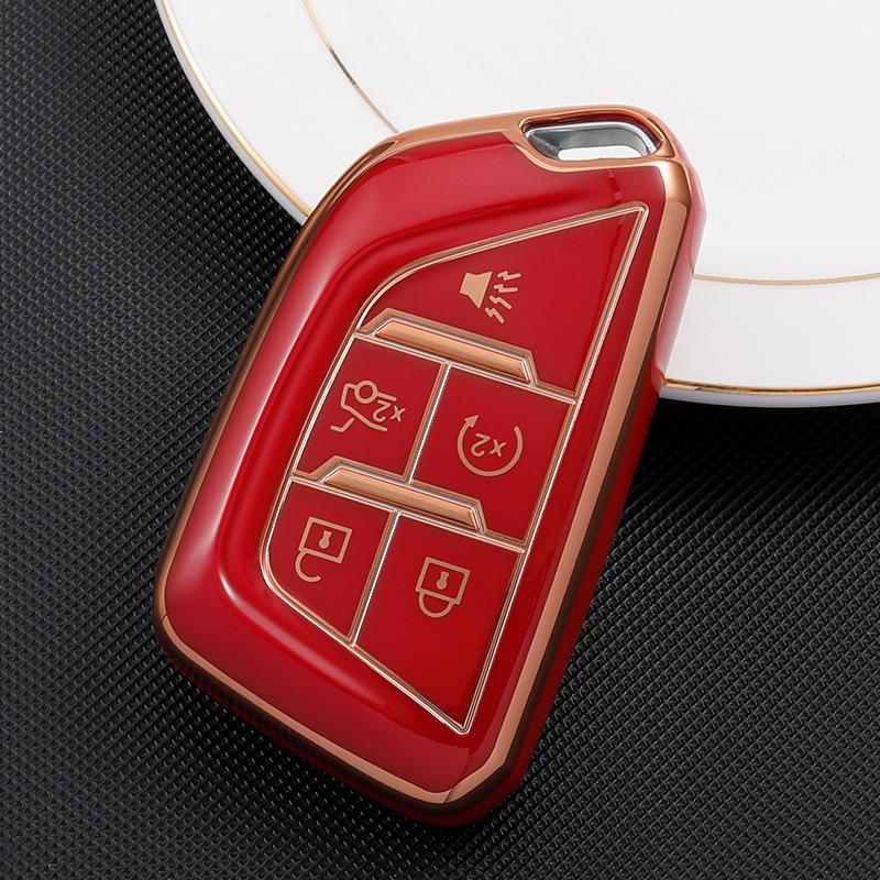 TPU Car Remote Key Case Cover Fob For Cadillac CT4 CT5 2020 2022 Smart Key Holder Shell 5Buttons Women Men Accessories