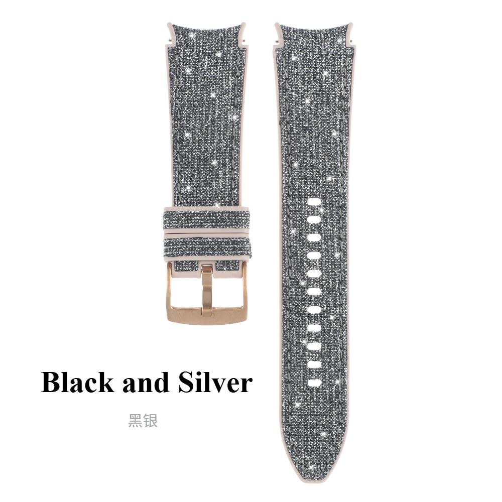 Ремешок без зазоров для Samsung Galaxy Watch 7 40мм/44мм, браслет с блестящим градиентным цветом, силиконовый ремешок для Galaxy Watch7 FE 6 4 Classic/5 Pro 45мм 43мм 46/47мм