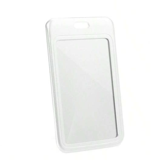 ID Card Holder Slide Cover Transparent Window Hanging Hole Protective Certificate Holder Stationery Students Nurse Office Workers Name Card Protector