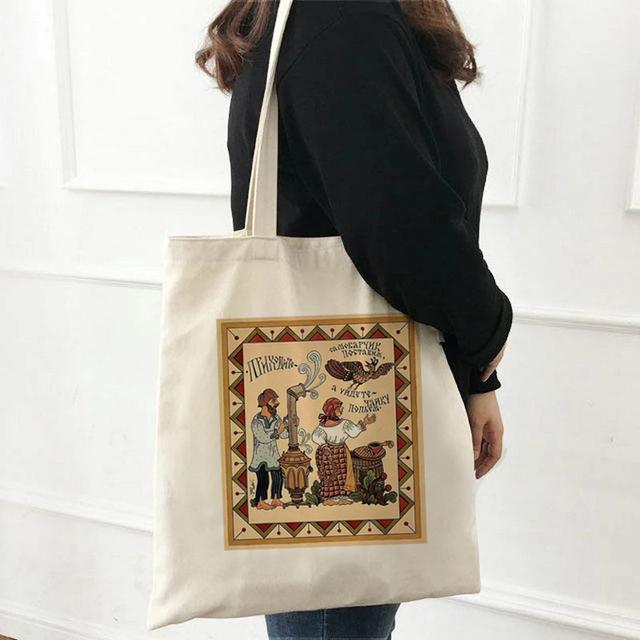 2022 Женская сумка для покупок, белая серия по охране окружающей среды, многоразовая сумка Harajuku Commuter, простая модная сумка большой вместимости