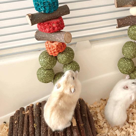 Игрушка для жевания хомяка, кролика, игрушки для жевания, коренной стержень для чистки зубов, здоровый травяной шарик, игрушка для хомяка, аксессуары для домашних животных