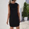Women's Hoodie Drawstring Sports Casual Solid Sleeveless Slim Fit Dress