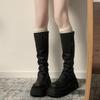 Chunky Women Knee High Boots Fashion Back Zippers Knight Long Boots Platform High Heels Autumn Winter Retro Autumn Ladies Shoes