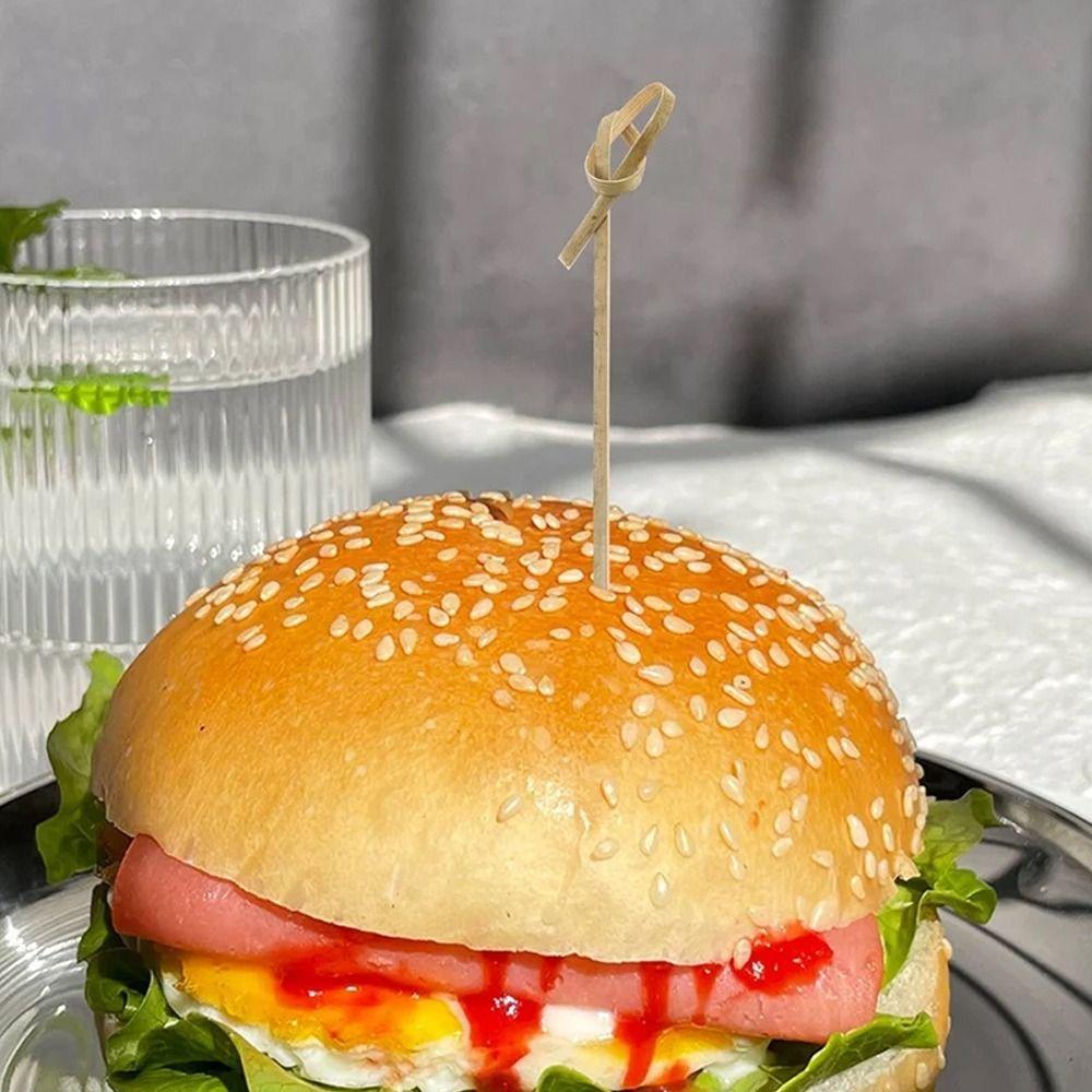 100pcs 9/12/15cm Fancy Toothpicks Handmade Cocktail Picks Cocktail Bamboo Skewers Home