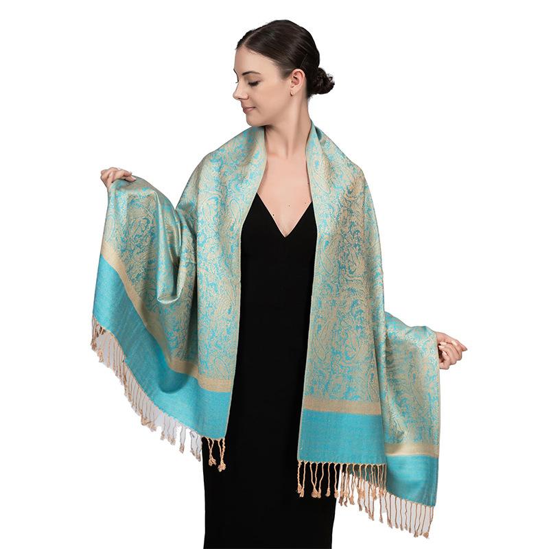 Luxury Brand Light Luxury Shawl Women'S Wrap Scarf Design Jacquard High-End Imitation Cashmere