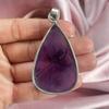 925 Sterling Silver Natural Amethyst Gemstone Pendant Silver Chain Necklace
