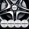 CNENFU1 4Pcs/Set Car Styling Aluminum Metal Wheel Center Hub Caps Badge Sticker For Nissan X-trail RogueQashqai Sport RogueAltima Versa