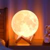 Moon Lamp 128 Colors Moon Night Light LED 3D Printed Moon Lamp 5.9 Inch Table Lamp with Stand and Remote Control USB Plug