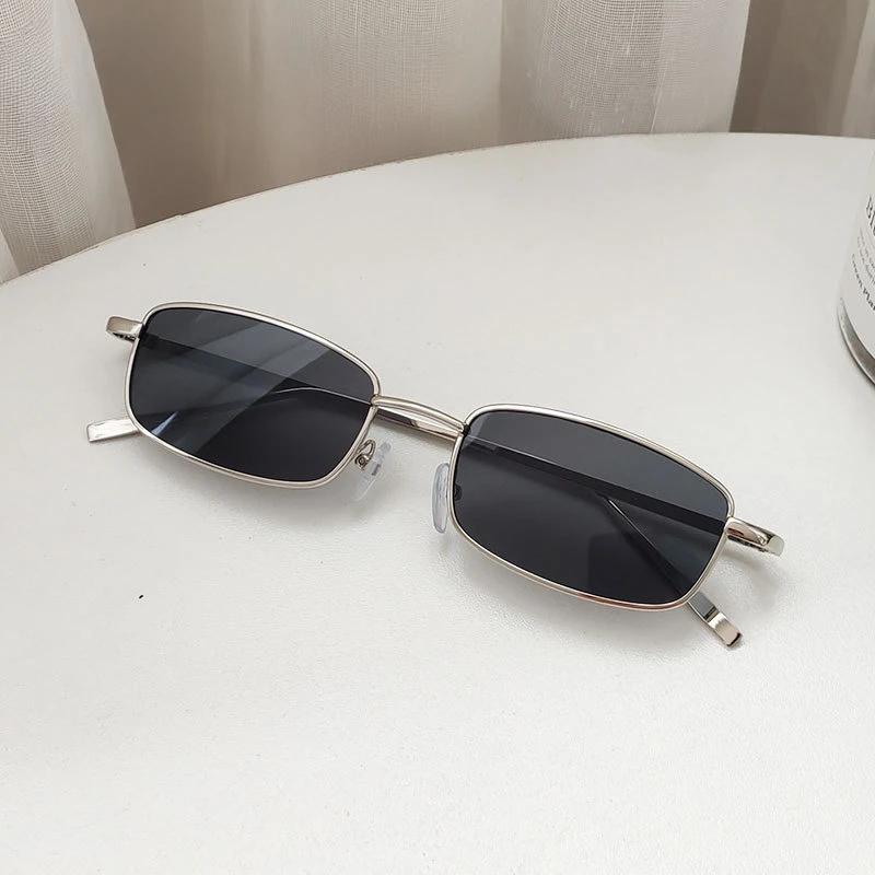Small Rectangle Sunglasses Men Women Vintage Square Driving Sun Glasses Luxury Brand Metal Frame Eyewear Fashion