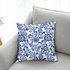 Office Living Room Home Pillowcase Blue and White Porcelain Printed Pillowcase Car Ornaments