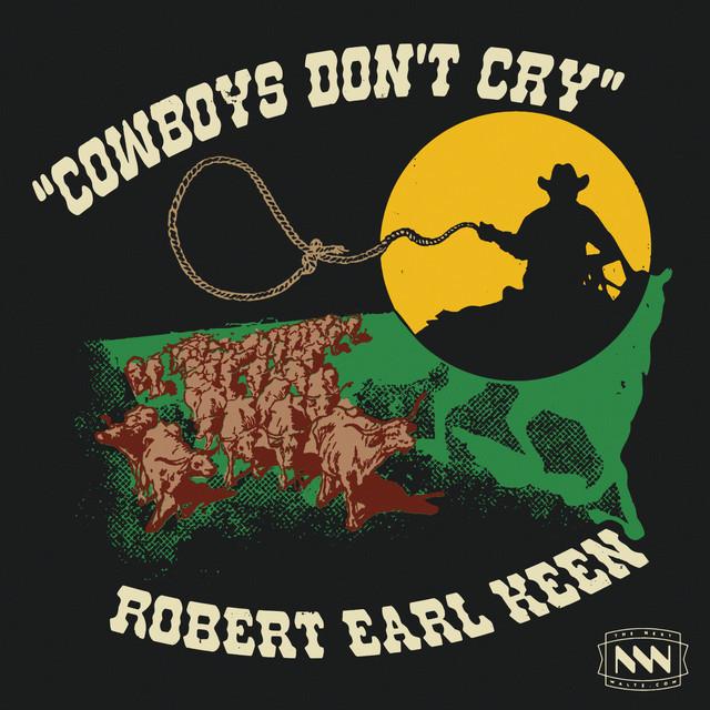 Винтажная футболка Robert Earl KEEN Cowboys Don't Cry Унисекс TU193 Унисекс Футболка