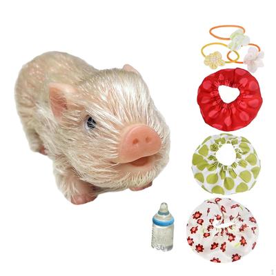 Маленькая игрушка-свинья реборн, реалистичная для реквизита для фотографий, коллекционные фото