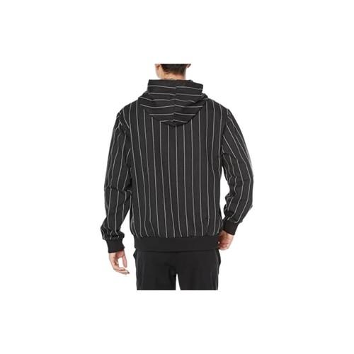 adidas Худи в полоску с принтом логотипа бренда Американский стиль Свитшот Мужской Черный