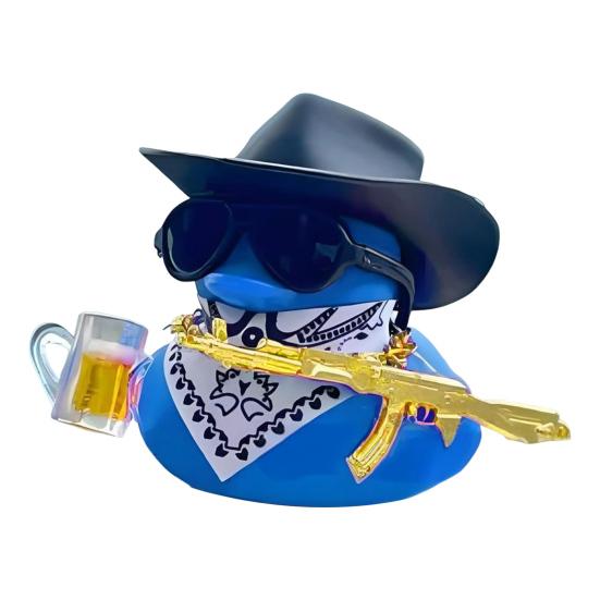 Фигурка утки-ковбоя, украшение на приборную панель автомобиля в виде утки с ковбойской шляпой, ожерелье для солнцезащитных очков, настольный компьютер