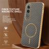 For OnePlus Nord CE4 5G Phone Case Carbon Fiber Textured Electroplated TPU Back Cover