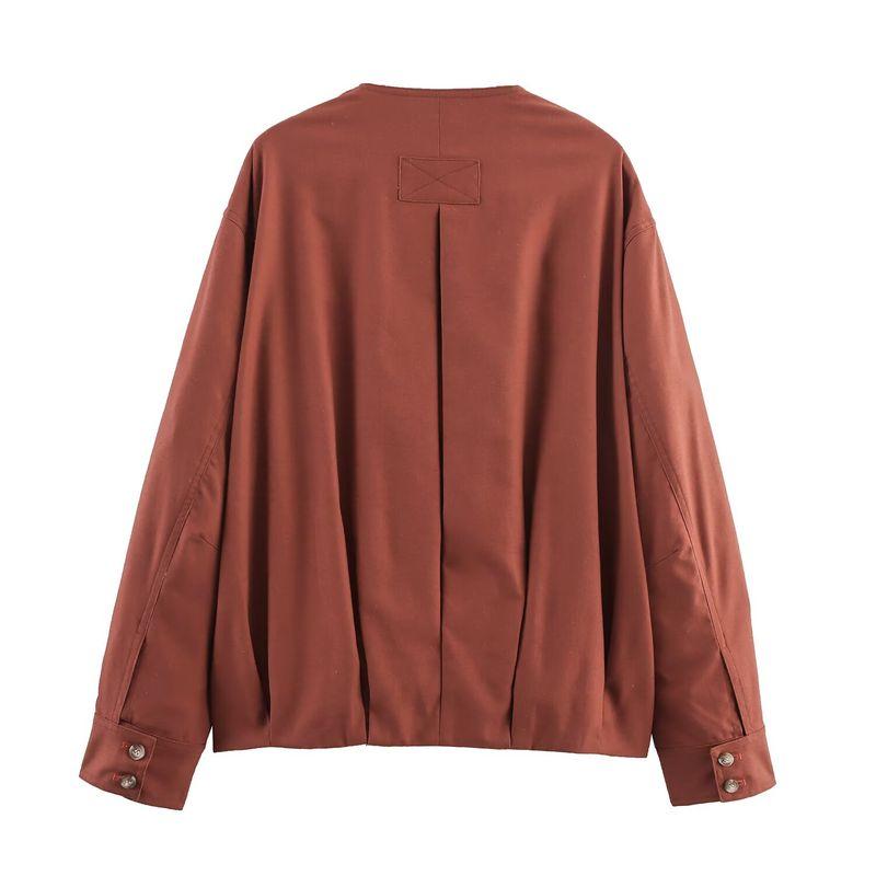 Araltay New Arrival Fashion Style Women's Clothing Fashion All-Match Linen Blend Pilot Jacket Outwear 8332586