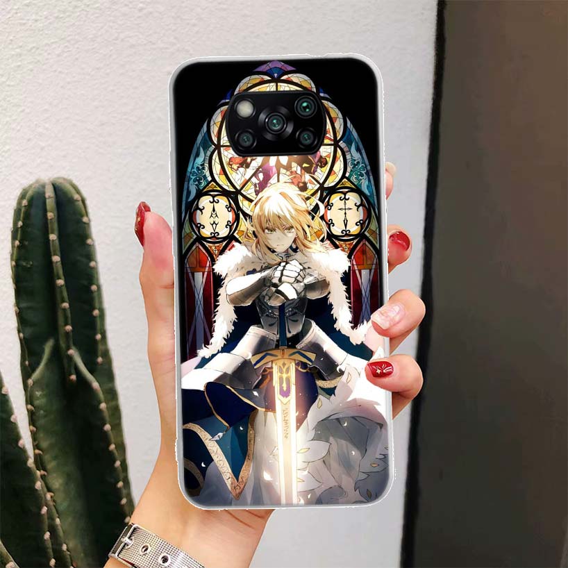Fate Zero Stay Night Saber Для Xiaomi Poco X6 X3 Nfc X5 X4 F6 F5 Pro Чехол для телефона F4 Gt F3 F2 F1 M5S M4 M3 M2 5G Fundas Coque X3 N