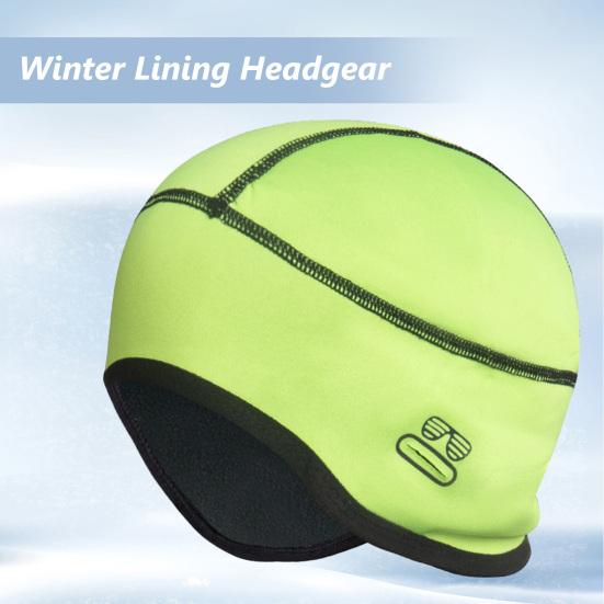 Cycling Helmet Liner Skull Fall Winter Eyeglasses Hole Warm Thick Fleece Stretch Outdoor Riding Helmet Protector Brimless Beanie Headgear