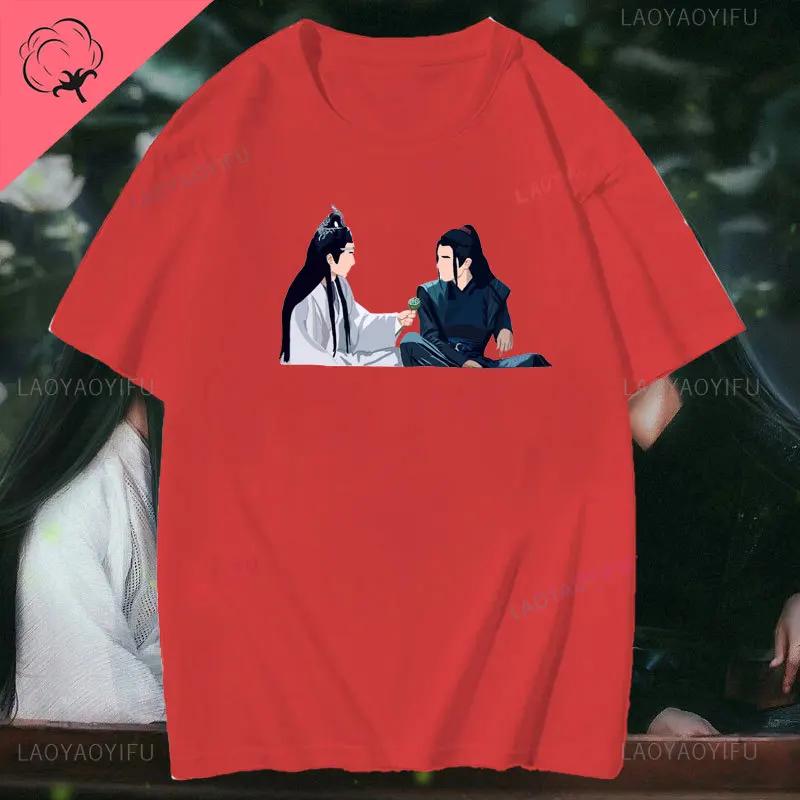 The Untamed Printed T Shirt Mo Dao Zu Shi Shirt Wei Ying Cotton Tops Tee Lan Wangji Shirt Wang Yibo Xiao Zhan Tee Yizhan TShirt