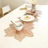 PVC Table Flag Long Solid Color Bronzing Table Flag Linen Creative Irregular Flower Nordic Light Luxury Decoration