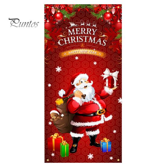 Рождественский занавес, баннер, многоразовый, легко повесить, праздничный дверной чехол для украшения дома, фотосъемка