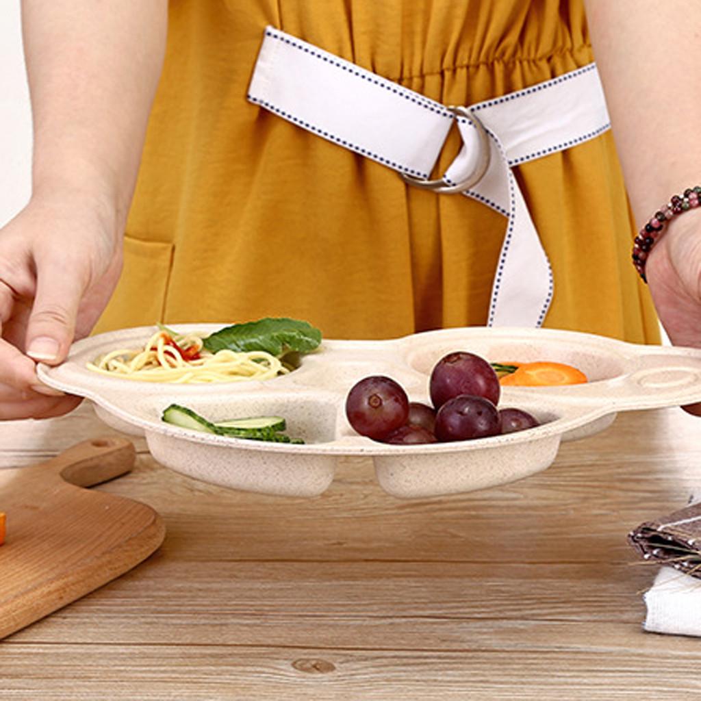 Sagit Baby Toddler Divided Plates Durable Cartoon Dinner Plate Non Slip Kids Tray