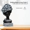 Graceful Afro-Inspired Woman Figurine | A Celebration of Culture & Beauty | Elevate Your Décor with Timeless Elegance – Pack of 1, Black & Grey