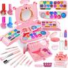 Kids Makeup Kit for Girls, Kids Play Real Washable Makeup Kit Cosmetics Toys Gift for Little Girls Toddlers Dress Up Set, Birthd