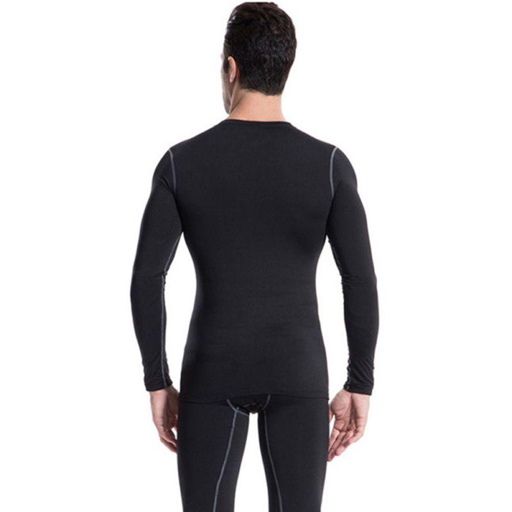 Мужское термобелье с длинными рукавами и плюшевым базовым слоем, зимняя майка
