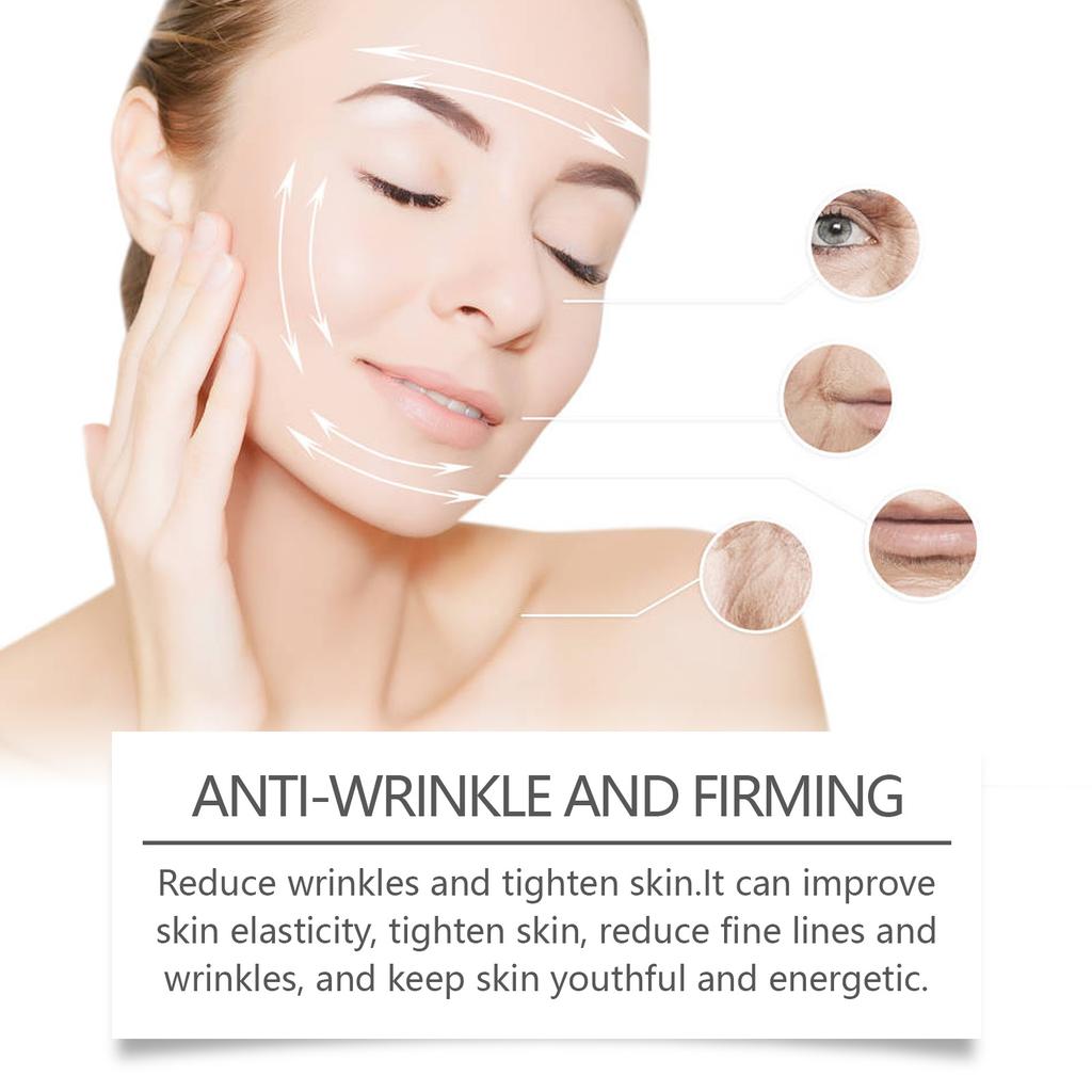Facial skincare cream: hydrates, moisturizes, firms the skin, reduces the appearance of fine lines, and provides a radiant glow