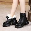 Зимние женские сапоги из мягкой кожи и хлопка, женские сапоги на платформе plus, короткие сапоги из бархата и хлопка, женские сапоги