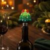 Wine Preservation Tools Christmas Bottle Stopper, Stainless Steel Reusable Cork, Decorative PVC Cartoon Festive Plugs Toppers Design, Airtight Sealing