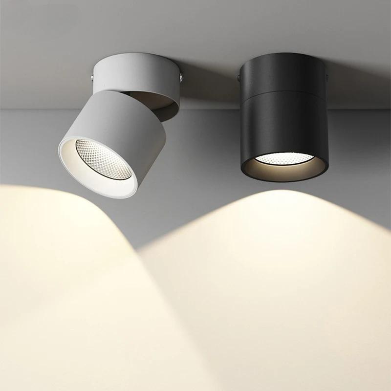 Современный светодиодный потолочный светильник 220 В переменного тока, накладной, точечный светильник для дома, спальни, гостиной, магазина, офиса, лампы с 3-цветным освещением