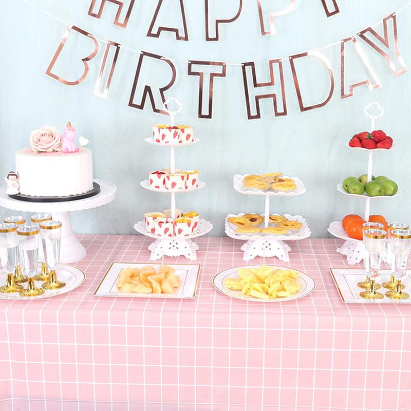 European Style Cake Stand Snack Rack Fruit Cupcake Tray Birthday Decorations