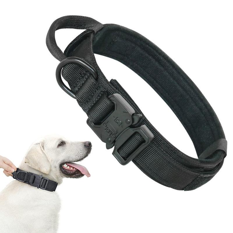 Big Dog Collar Tactical Training Nylon Dog Collar Cobra Buckle Close-fitting Control Dog Neck Ring