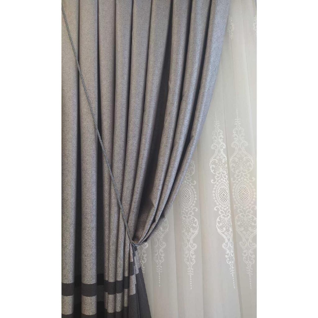 Двубортный занавес, тюль, устройство для сбора средств, веревочный шнур, браол