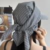 Полосатый квадратный шарф в корейском стиле, резинка для волос, бейсболка для защиты от солнца
