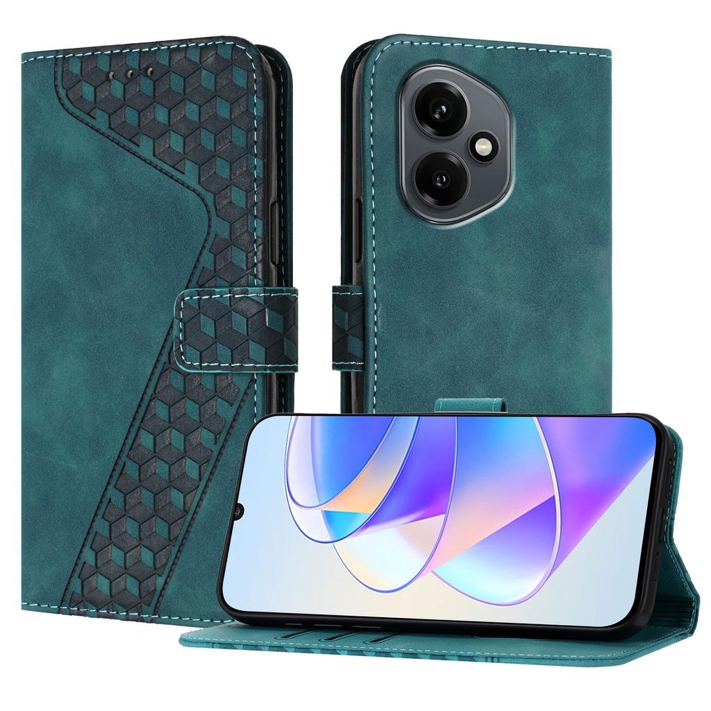 Для Honor 400 5G (Глобальный) Кожаный чехол с 7-образным узором, кошелек-подставка, противоударный чехол для телефона