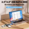 Адаптер-конвертер USB 3.0 в SATA IDE для жесткого диска, устройство чтения жесткого диска для 3,5 2,5-дюймового HDD/SSD CD DVD ROM CD-RW 3 в 1 USB IDE SATA адаптер