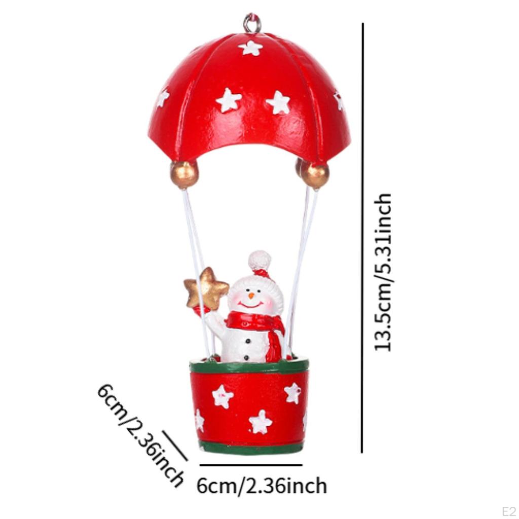 Christmas Hanging Figure Parachute Ornament Tree Decoration Craft Artwork Resin Statue for