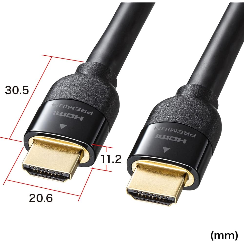 Премиальный HDMI-кабель Sanwa Supply, Сертифицированный HDMI, 4K@60 Гц, 18 Гбит/с, HDR, Совместимость с ARC/HEC, 7 м, Черный (КМ-HD20-P70K)