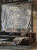 Black & White Mandala Tapestry, Bohemian Style Decor for Bedroom & Living Room Art