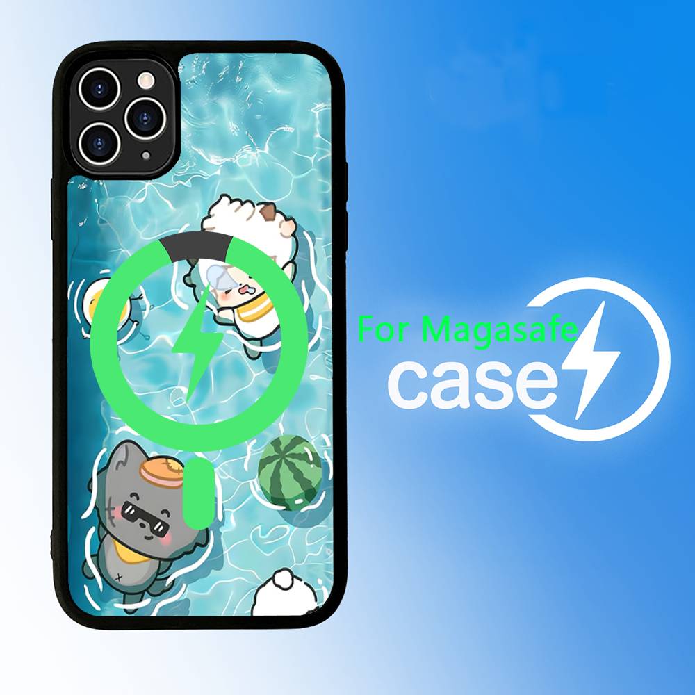 Pleasant Goat And Big Big Wolf Magnetic Case For IPhone 17 16 14 13 12 11 15 Pro Max Plus Wireless Charge Phone Cover