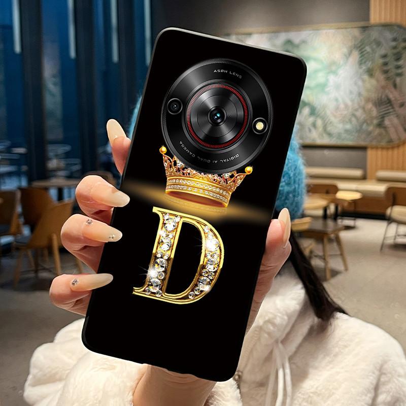 Ударопрочный Мягкий Чехол Для Телефона Для ZTE Blade A75 5G/ Nubia Focus 5G Яркий Цвет и Привлекательный Узор с Буквой Короны