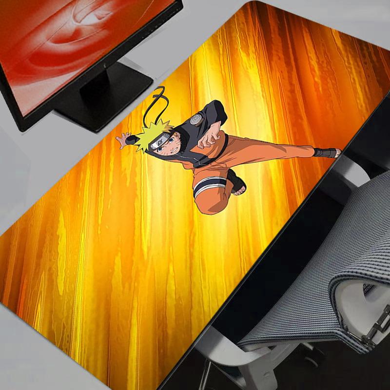 Large E-sports Mouse Pad Anime Naruto Uzumaki Smooth Flexible Rubber Gamer PC Computer Keyboard For CSGO Kawaii Rug Mosuepad