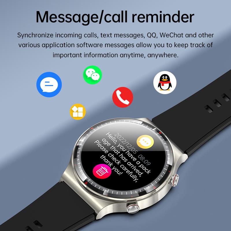 2025 Новые модернизированные 1,43-дюймовые Amoled HD смарт-часы с пульсометром, артериальным давлением, ЭКГ+ВСР, мониторингом здоровья, спортивными и фитнес-умными часами